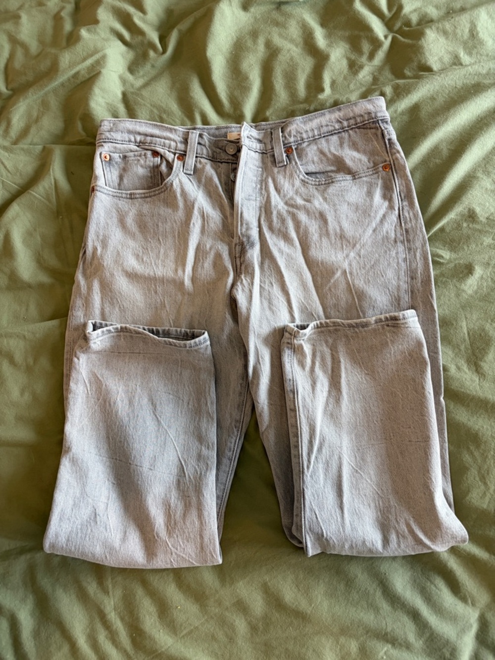 Levi's Light Gray Wedgie Jeans